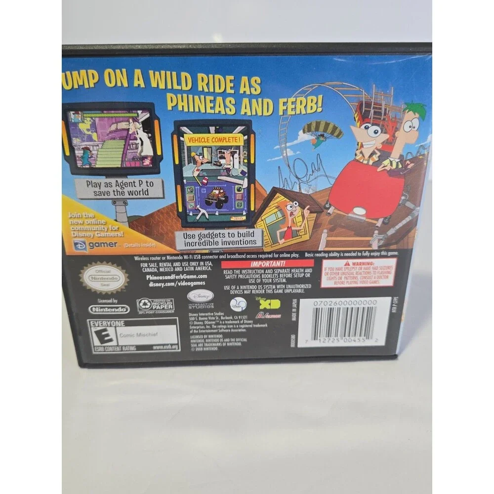 Phineas And Ferb Nintendo DS Game CIB Tested